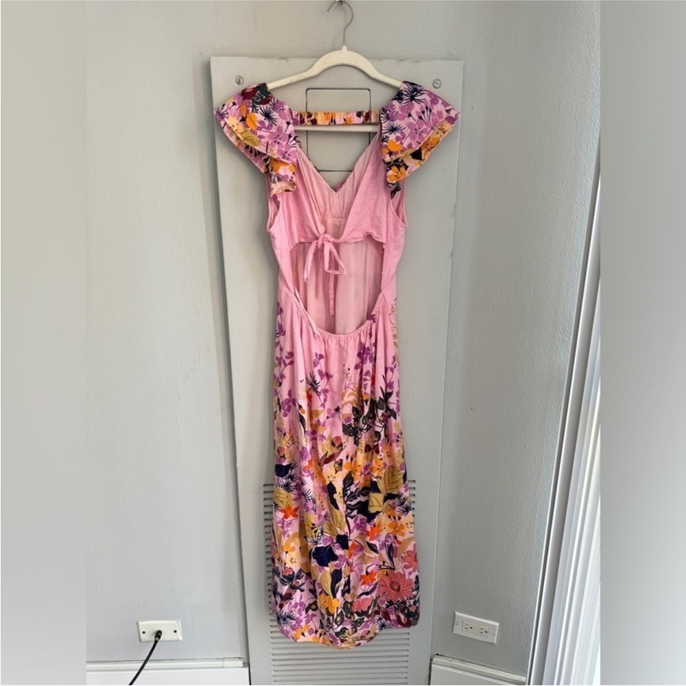 Anthropologie | Floral Pink Maxi Dress - Picture 5 of 5